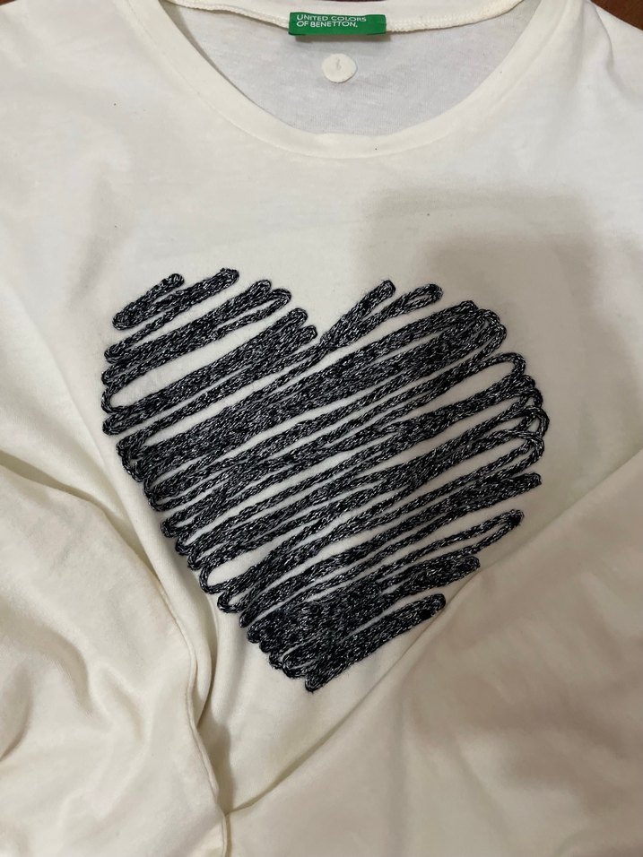 Kızlar için Uzun Kollu Baskılı Pamuklu Tişört - Görsel 4