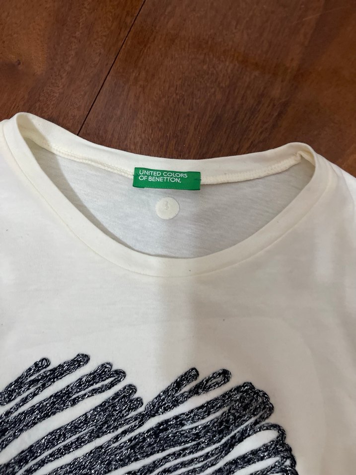 Kızlar için Uzun Kollu Baskılı Pamuklu Tişört - Görsel 3