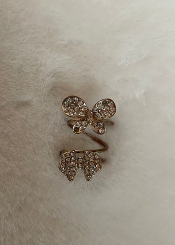 Nakışlı ve Kürklü Bohem Kadın Yüzük Seti - Görsel 5