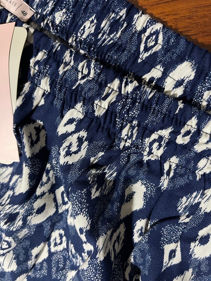 Düğmeli Uzun Mavi Bohem Kadın Etek - Görsel 3