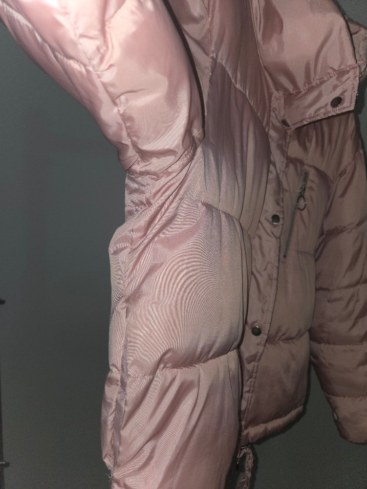 Stradivarius Düğmeli Kısa Toz pembe Kadın Mont - Görsel 2