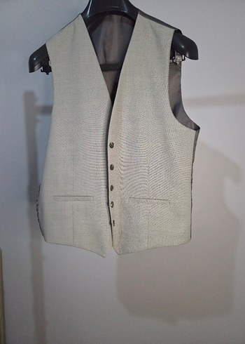 Kiğılı Küf Yeşili 7 Drop Slim Fit Kesim Yelekli Kombinli Takım - Görsel 7