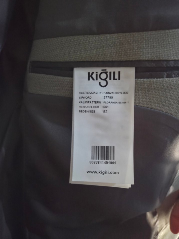 Kiğılı Küf Yeşili 7 Drop Slim Fit Kesim Yelekli Kombinli Takım - Görsel 5