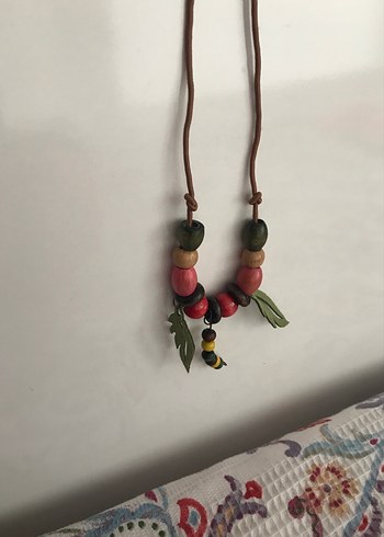Uzun Renkli Boncuklu Bohem Kolye - Görsel 4