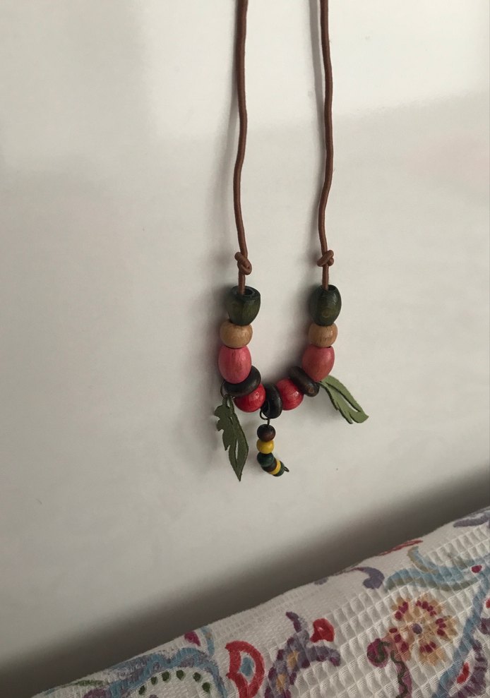 Uzun Renkli Boncuklu Bohem Kolye - Görsel 4