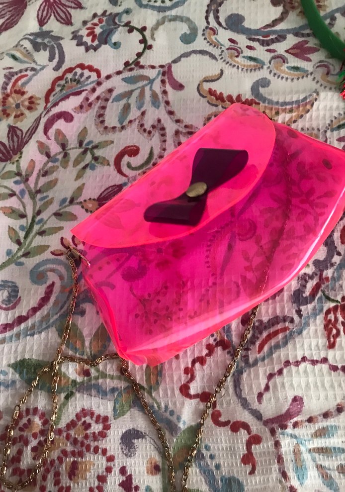 Pembe Fiyonk Detaylı Bohem Kadın Çanta - Görsel 3