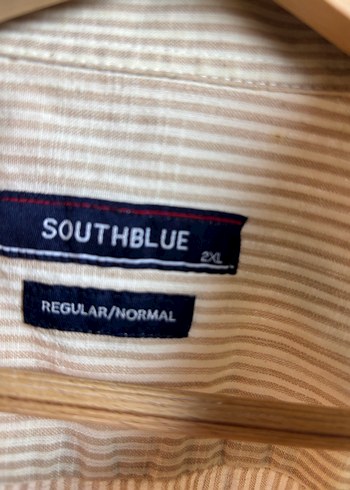 SOUTHBLUE Bej Çizgili Casual Erkek Gömlek - Görsel 2