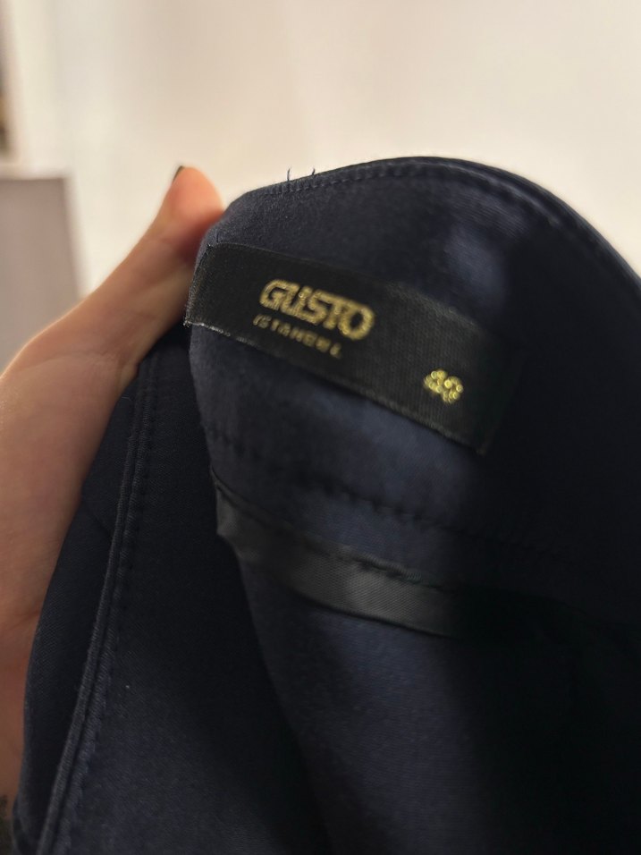 Lacivert Kadın Kumaş Pantolon - Görsel 4