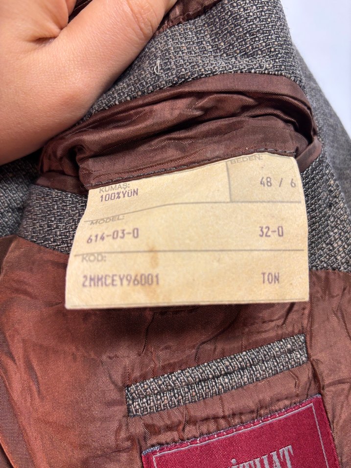 Düğmeli Kahverengi Erkek Ceketi - Görsel 5