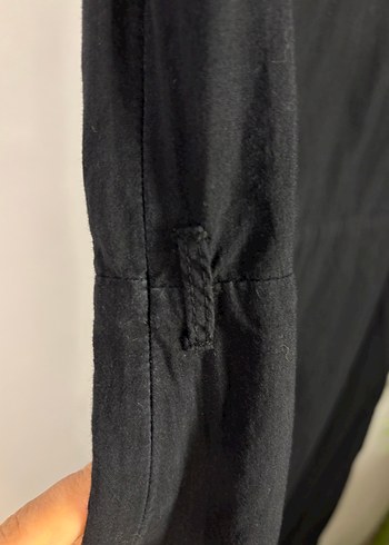 Siyah V Yakalı Kolsuz Midi Elbise - Görsel 6