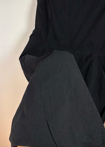 Siyah V Yakalı Kolsuz Midi Elbise - Görsel 7