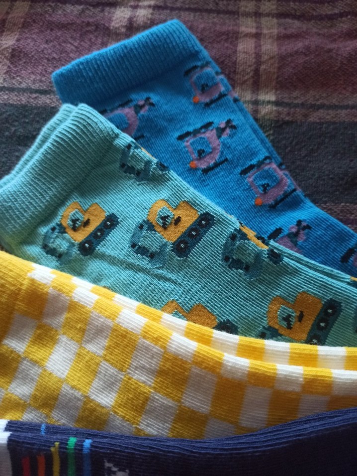 Çocuklar için Renkli Desenli Çorap Seti - Görsel 4