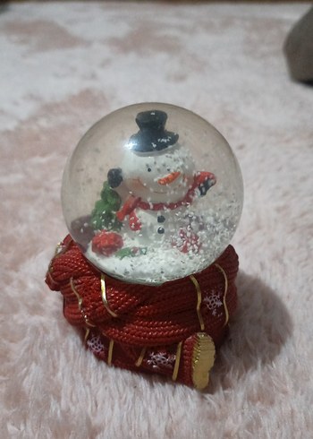 Renkli Kar Küresi İçinde Kardan Adam Figür - Görsel 5