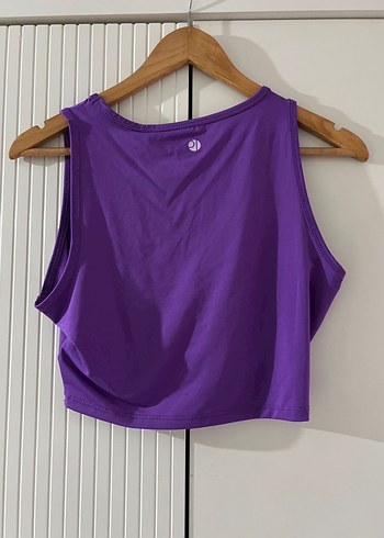 Kadın Mor Kısa Atlet Crop Top - Görsel 2