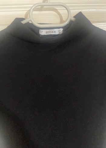 Siyah Yüksek Yakalı Uzun Kadın Elbise - Görsel 3