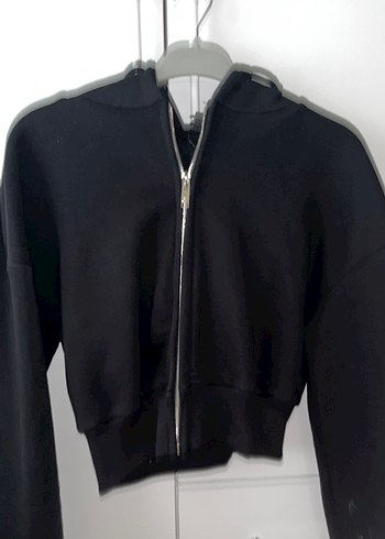 Siyah Fermuarlı Kadın Ceket, Yüksek Yakalı - Görsel 3