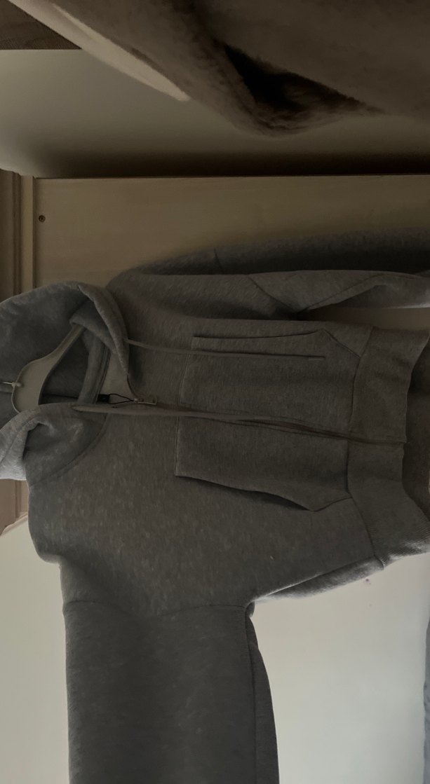 Kadın Gri Fermuarlı Sweatshirt - Görsel 3