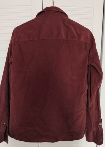 Mavi Jeans Bordo Süet Erkek Gömlek, çıtçıtlı, Uzun Kollu - Görsel 3