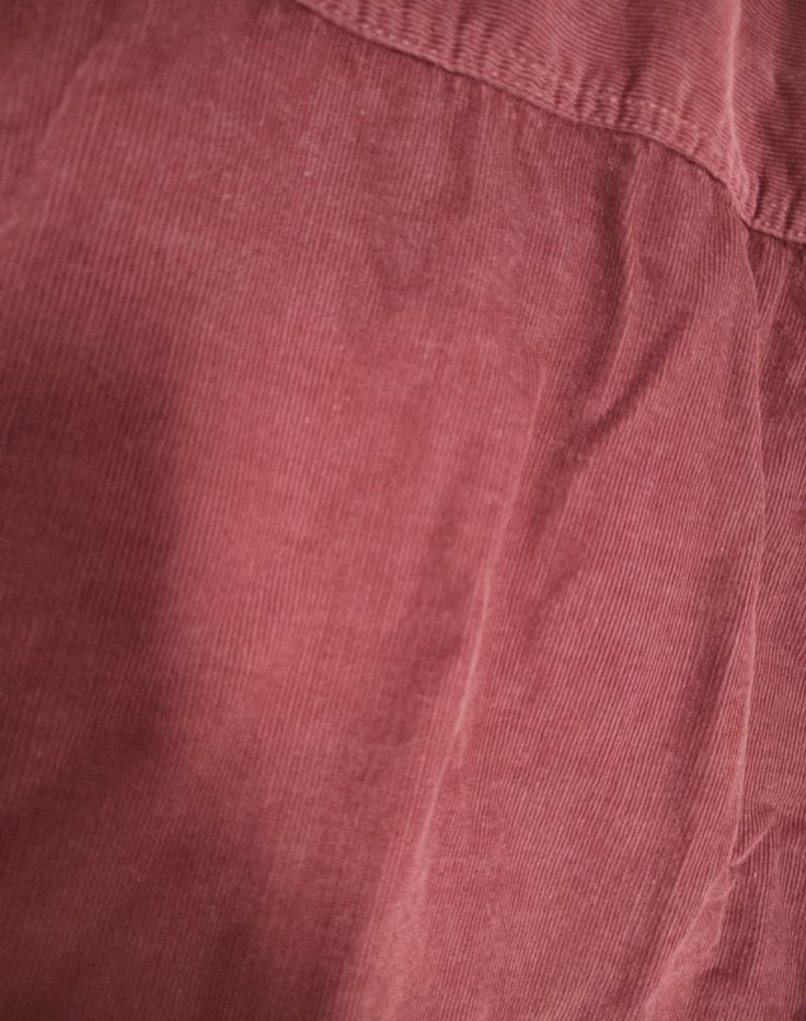 Mavi Jeans Bordo Süet Erkek Gömlek, çıtçıtlı, Uzun Kollu - Görsel 4