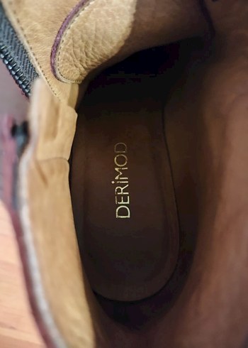 Derimod Bordo Nubuk, Topuklu Kadın Bot - Görsel 3