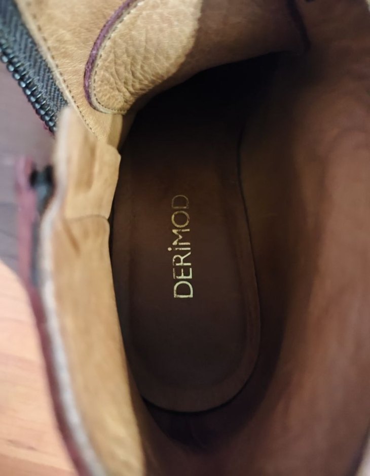 Derimod Bordo Nubuk, Topuklu Kadın Bot - Görsel 3