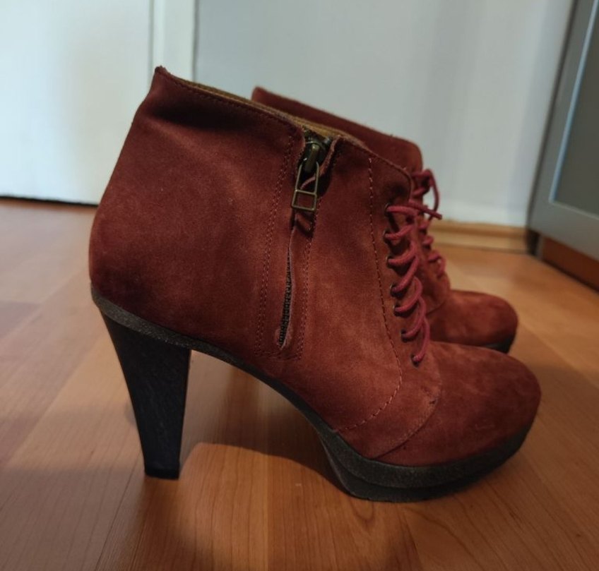 Derimod Bordo Nubuk, Topuklu Kadın Bot - Görsel 5