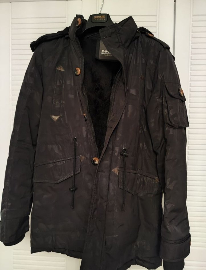 Fabrika Kamuflaj Desenli Erkek içi yünlü Mont - Görsel 2