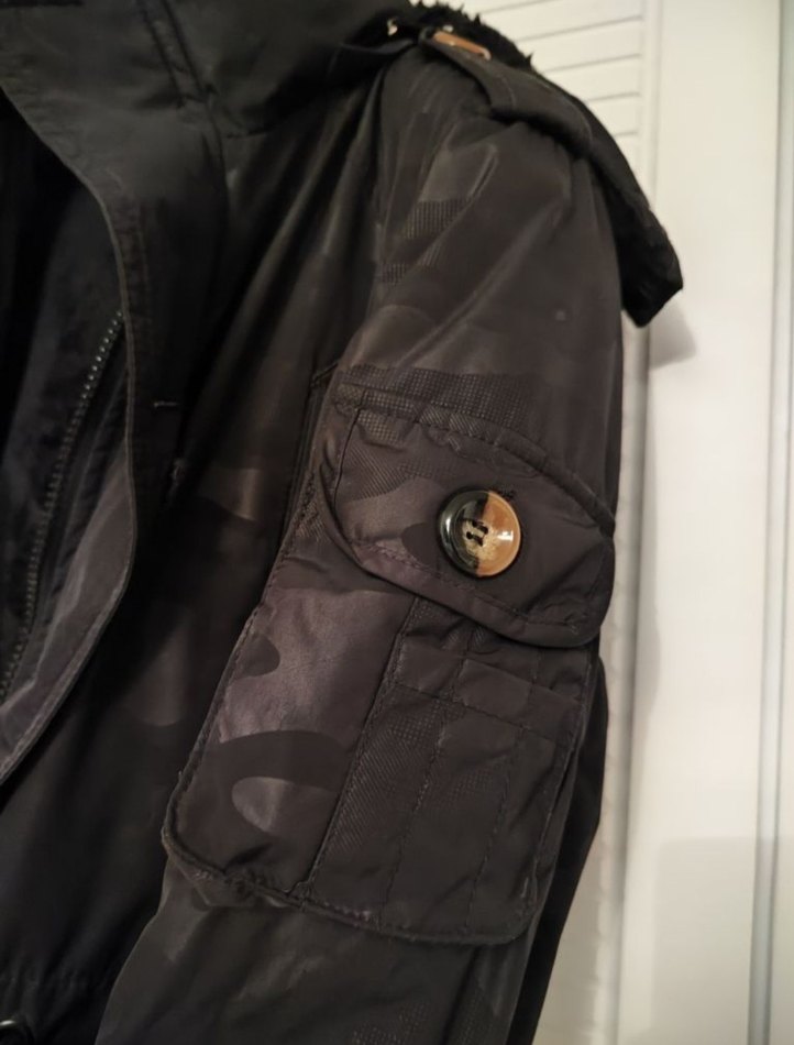 Fabrika Kamuflaj Desenli Erkek içi yünlü Mont - Görsel 5