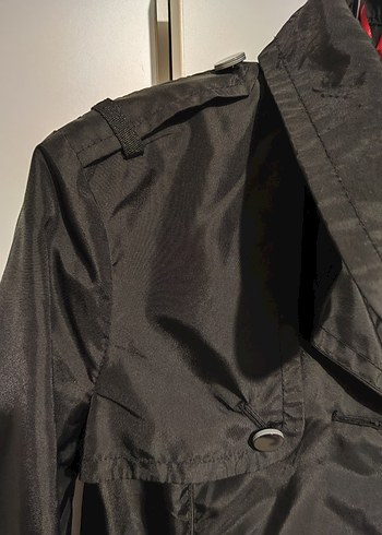 Mango Düğmeli Siyah Kadın Trençkot - Görsel 2