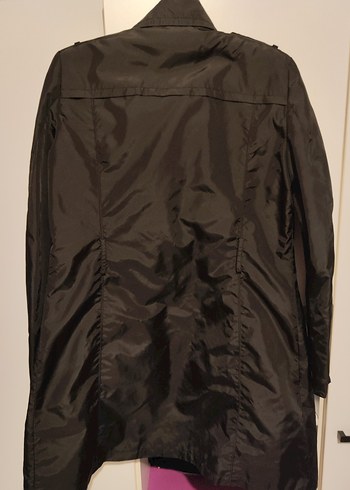 Mango Düğmeli Siyah Kadın Trençkot - Görsel 5