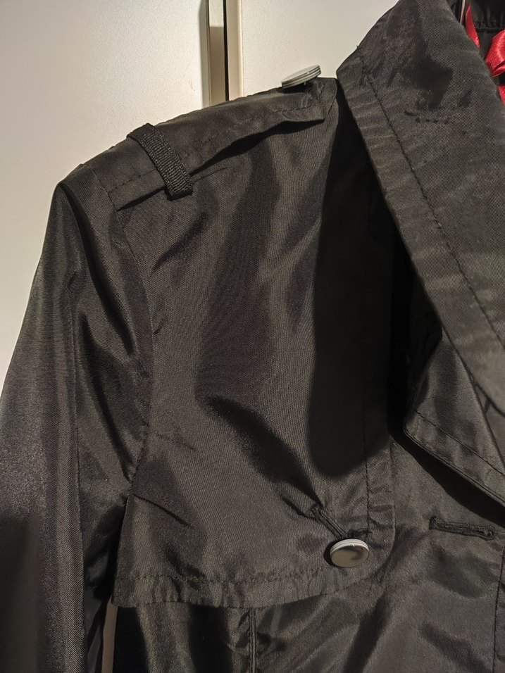 Mango Düğmeli Siyah Kadın Trençkot - Görsel 2