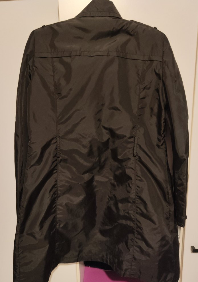 Mango Düğmeli Siyah Kadın Trençkot - Görsel 5