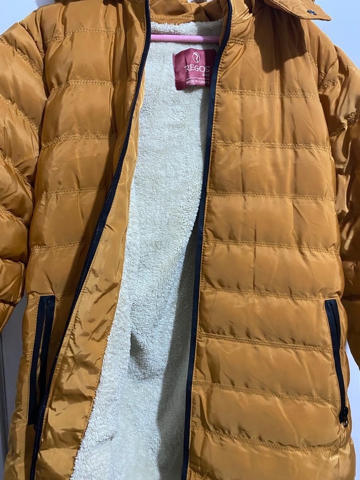 Kahverengi Fermuarlı kız/erkek çocuk Kışlık mont - Görsel 3