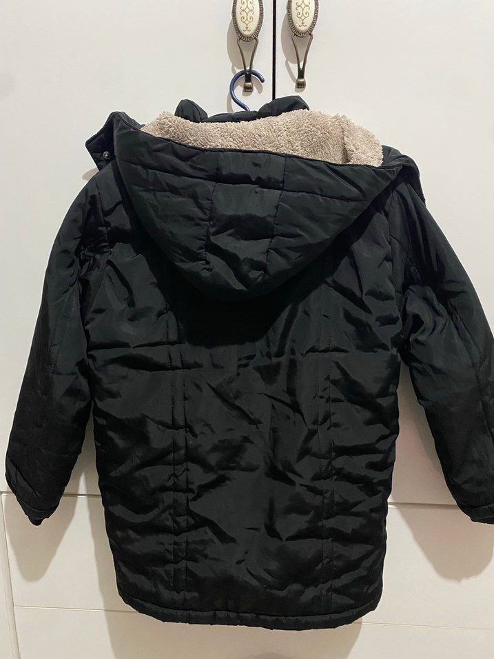 Erkek Çocuk Siyah Düğmeli Street Wear Mont - Görsel 4