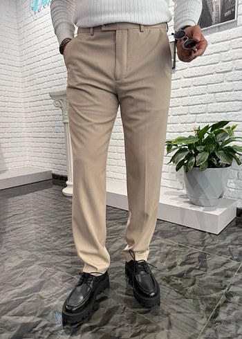 Regular Fit Kemerli Erkek Pantolon en boy likr var boy 100 cm - Görsel 2