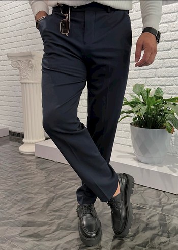 Regular Fit Kemerli Erkek Pantolon en boy likr var boy 100 cm - Görsel 4