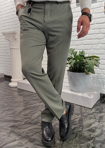 Regular Fit Kemerli Erkek Pantolon en boy likr var boy 100 cm - Görsel 3