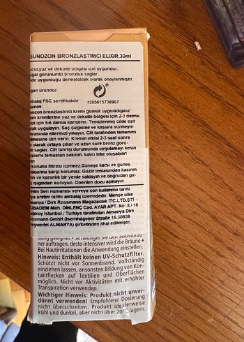Sun Ozon Kendinden Bronzlaştırıcı Eliksir - Görsel 2