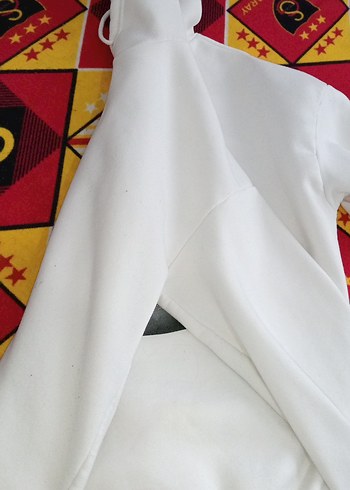 Baskılı Beyaz Kadın Sweatshirt - Görsel 2