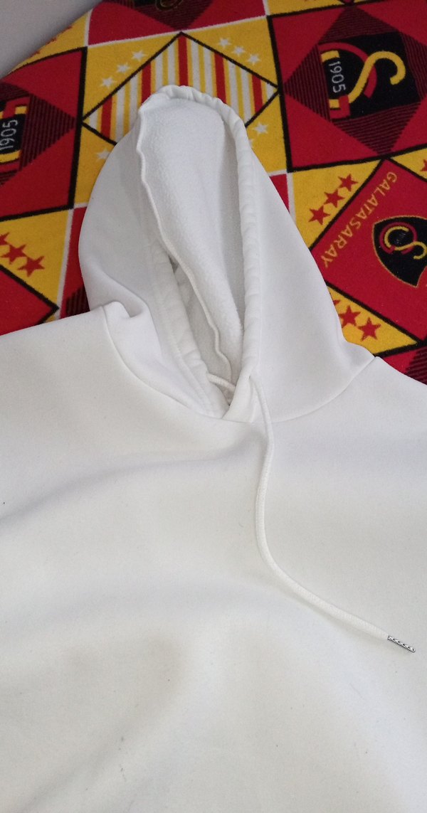 Baskılı Beyaz Kadın Sweatshirt - Görsel 3