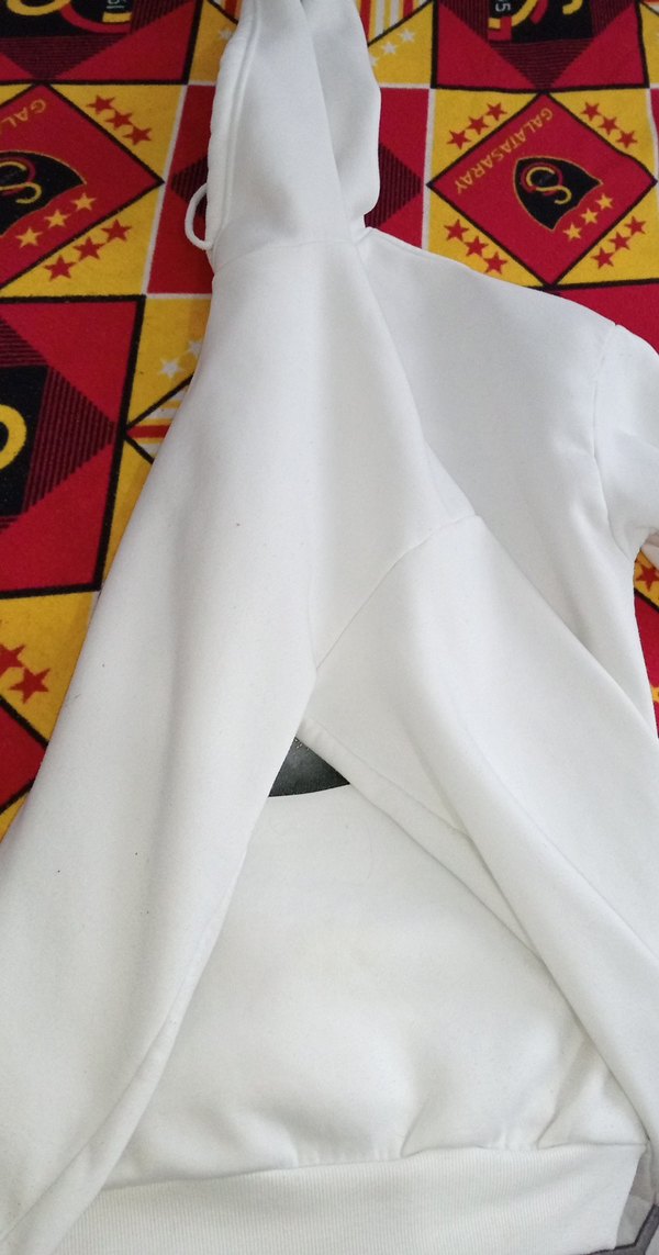 Baskılı Beyaz Kadın Sweatshirt - Görsel 2