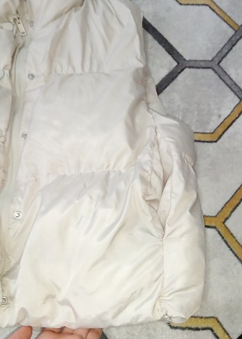 Düğmeli Beyaz Kadın Yelek - Görsel 3