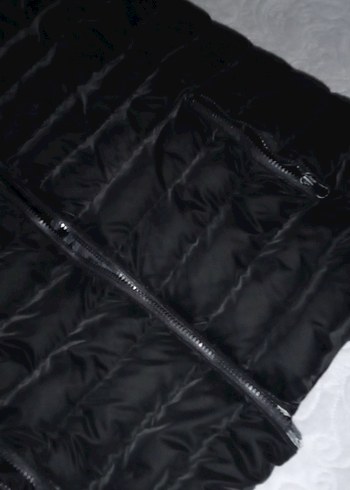 Erkek Siyah Fermuarlı Dik Yaka Yelek - Görsel 3