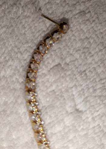 Uzun Kadın Küpeler Taş Detaylı - Görsel 2