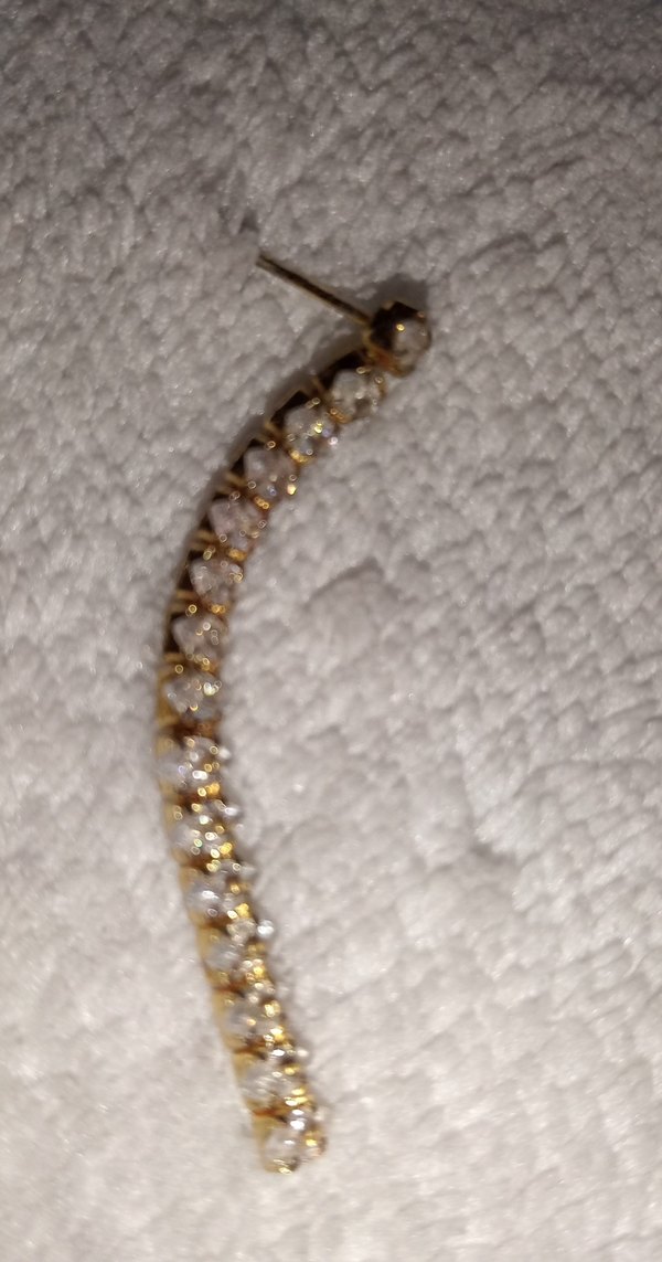 Uzun Kadın Küpeler Taş Detaylı - Görsel 2