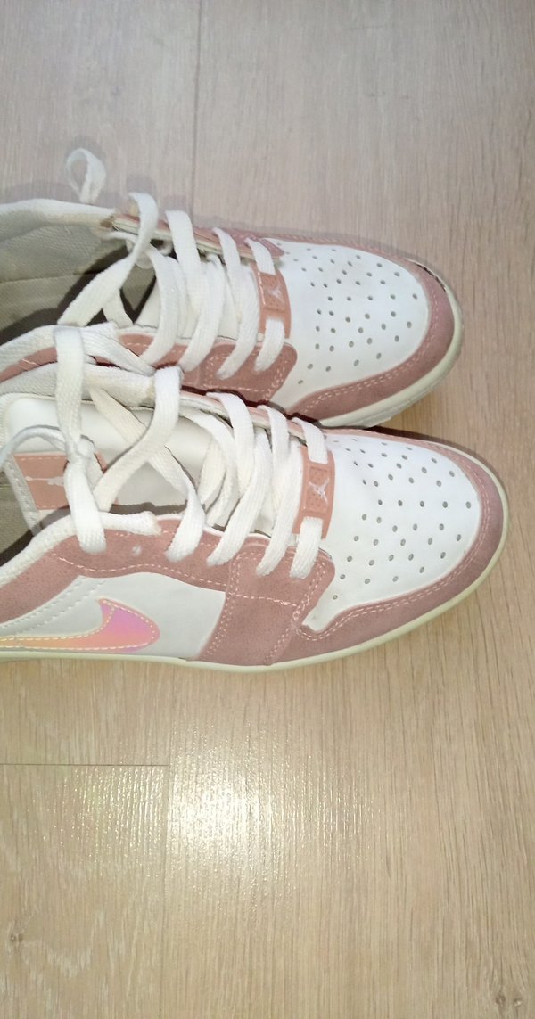 Bağcıklı Pembe Beyaz Kadın Spor Ayakkabı - Görsel 3