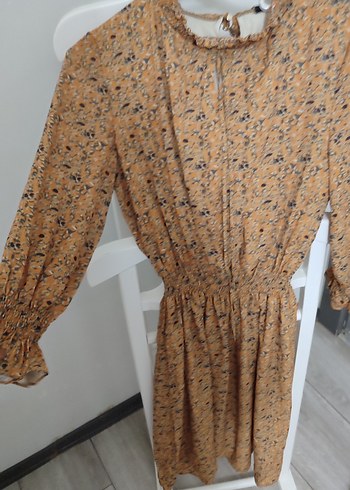 Uzun Kollu, Fırfırlı Bohem Midi Elbise - Görsel 2