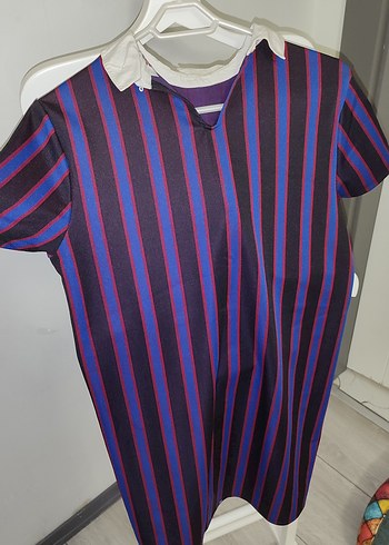 Çizgili Pilili Hamile Midi Tunik - Görsel 2