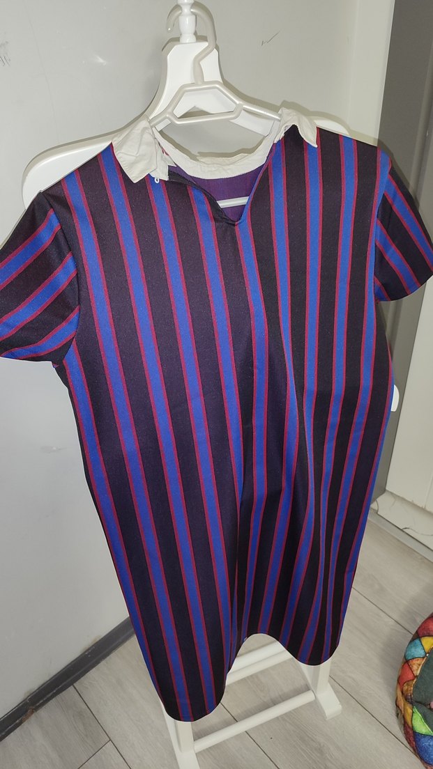 Çizgili Pilili Hamile Midi Tunik - Görsel 2