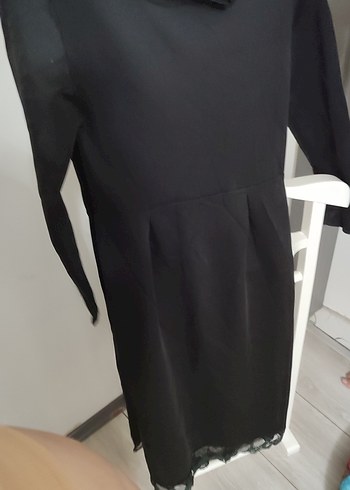 siyah uzun elbise - Görsel 2